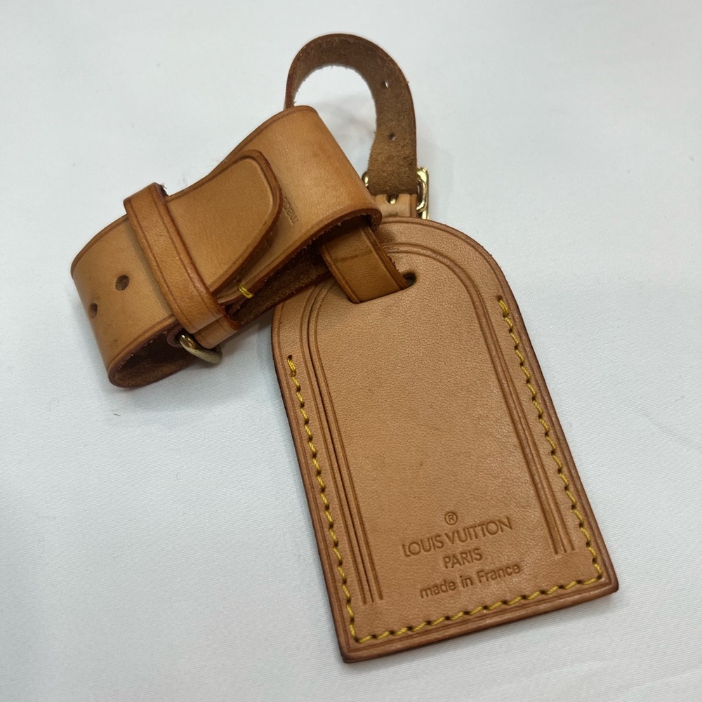 Authentic Louis Vuitton Luggage Name Tag and Poinet Set